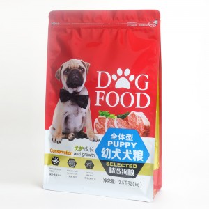 Sac de nourriture pour chien 2,5 kg sac de nourriture sèche pour animaux domestiques de fermeture à glissière refermable